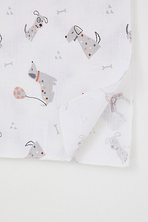 Yenidoğan Bebek Müslin Battaniye Sevimli Köpekçik Desenli Ekru (Standart) Yenidoğan Bebek Müslin Battaniye Sevimli Köpekçik Desenli Ekru (Standart)