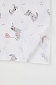 Yenidoğan Bebek Müslin Battaniye Sevimli Köpekçik Desenli Ekru (Standart)