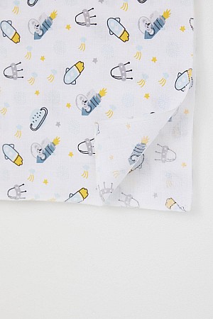 Yenidoğan Bebek Müslin Battaniye Galaksi Temalı Beyaz (Standart) Yenidoğan Bebek Müslin Battaniye Galaksi Temalı Beyaz (Standart)