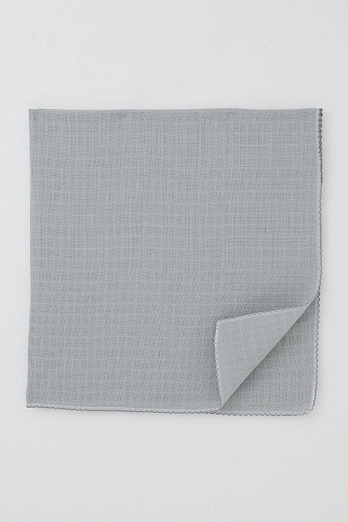 Yenidoğan Bebek Müslin Battaniye Kendinden Desenli Gri (Standart)