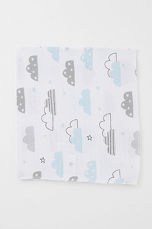 Yenidoğan Bebek Müslin Battaniye Gökyüzü Temalı Bulut Desenli Beyaz (Standart) Yenidoğan Bebek Müslin Battaniye Gökyüzü Temalı Bulut Desenli Beyaz (Standart)