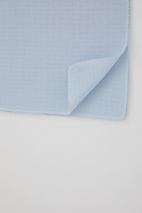 Yenidoğan Bebek Müslin Battaniye Kendinden Desenli Açık Mavi (Standart)