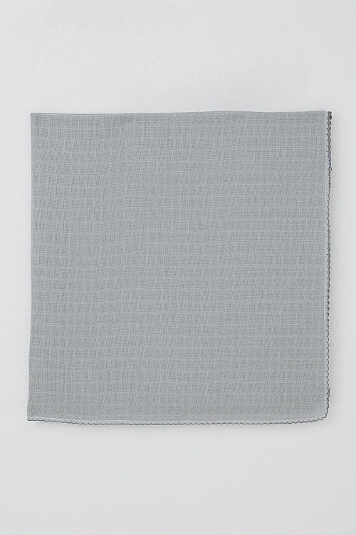 Yenidoğan Bebek Müslin Battaniye Kendinden Desenli Gri (Standart)