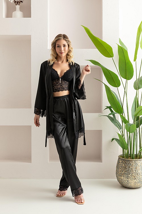 10 PARÇA GELİN SETİ SİYAH (MGP312245)