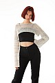 Gri Salaş Angora Crop Top