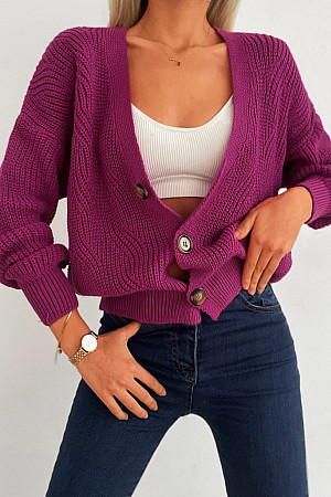 Women&#39 S Long Sleeve Button Detail Knit Cardigan, 7060