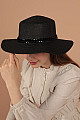 Hasır Zincir Detaylı Şapka-Siyah