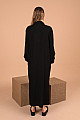 Viskon Kumaş Pulpayet Nakışlı Kadın Elbise-Siyah