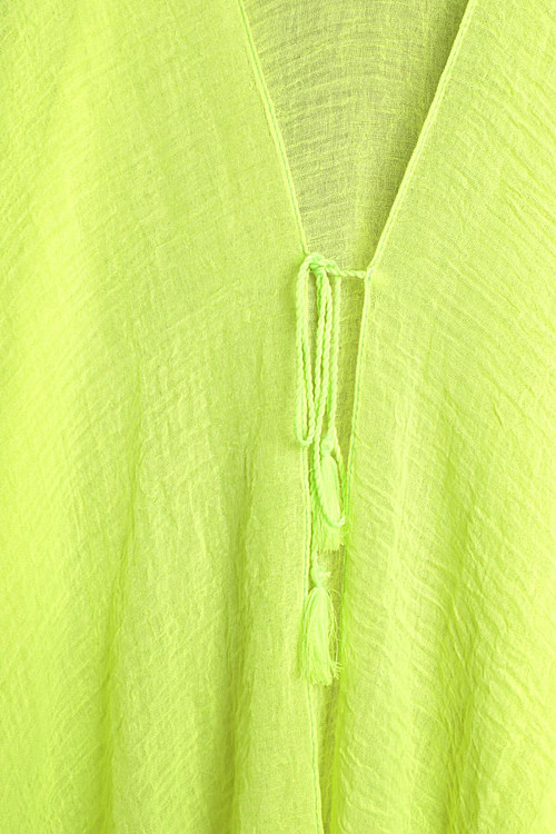 Kadın Saçaklı Pareo-Neon Yeşil