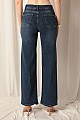 Denim Kumaş Wide Leg Kadın Lacivert Kot Pantolon