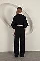 Müslin Kumaş Kimono-Siyah