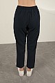 Gabardin Kumaş Püsküllü Kadın Pantolon-Lacivert