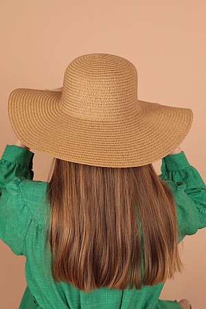 Straw Women&#39;s Hat-Camel