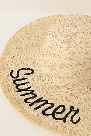 Straw Women&#39;s Hat-Beige