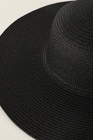 Women&#39;s Straw Hat-Black