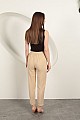 Modal Kumaş Duble Paça Kadın Pantolon-Bej