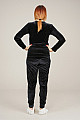 Kadın Nakış Detaylı Kadife Pijama Takımı Siyah