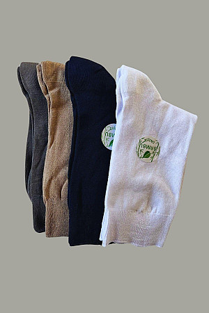 Kısa Konç Çok Rekli 4lü Bambu Topuk Burun Dikişsiz Takviyeli Kadın Soket Çorap 1002-KısaKonç