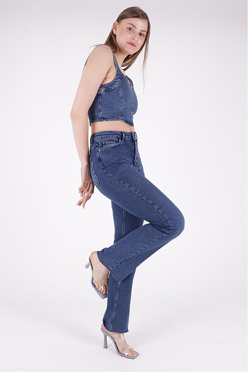 Bol Paça Relax Kot Pantolon 1726-01-(28-33)