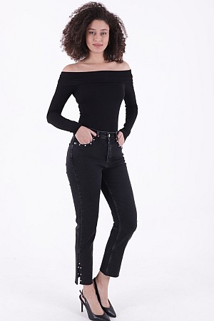 Flare Paça Mom Kot Pantolon 1774-23-(28-33)