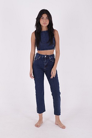 Flare Paça Mom Kot Pantolon 1774-26-(26-31)