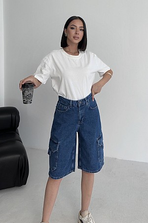 Cep Detaylı Orta Erkek Çocuk Kot Şort 2026-27-(36-42-6)