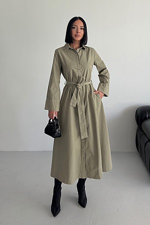Düğmeli Uzun Erkek Kot Elbise 3047-74-(S-XL)