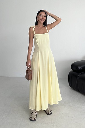 Bağcık Detaylı Volanlı Elbise 3052-93-(S-XL)
