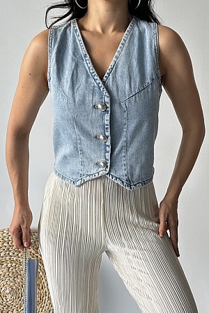 Düğmeli Yelek 6070-14-(S-XL-6)