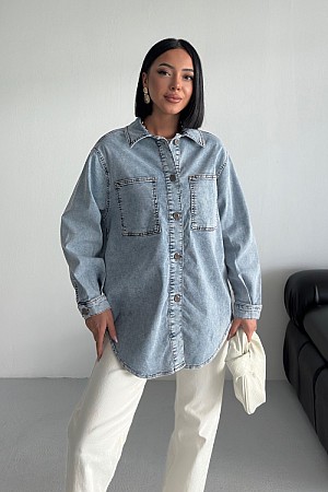 Oversize Kot Gömlek 6090-08-(S+L+3)