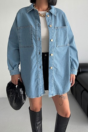 Oversize Kot Gömlek 6090-25-(S+L+3)