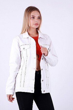 Taşlı Kot Ceket 625-50-(S-XL-6) Taşlı Kot Ceket 625-50-(S-XL-6)