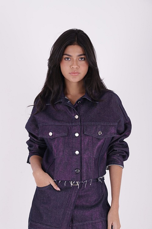 Kısa Oversize Kot Ceket 651-55-(SL-3)