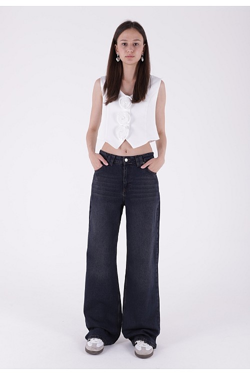 Bol Paça Baggy Relax Kot Pantolon 7031-19-(26-29)