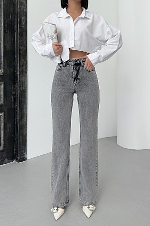 Yüksel Bel Düz Kot Pantolon 7033-40-(26-31)