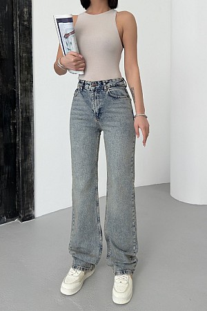 Yüksel Bel Düz Kot Pantolon 7033-62-(26-31)