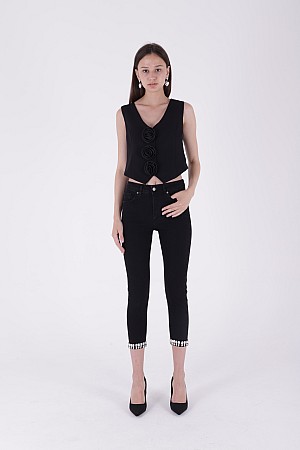Paçasılı Skinny Kot Pantolon 7037-23-(28-33)