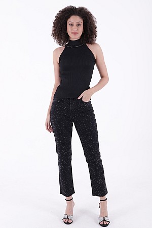 Serpme Yıldızlı Kot Pantolon 7040-23-(28-33)