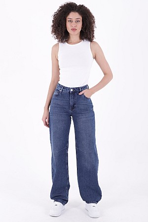Dizi Pensli Baggy Kot Pantolon 7050-01-(26-29-2)