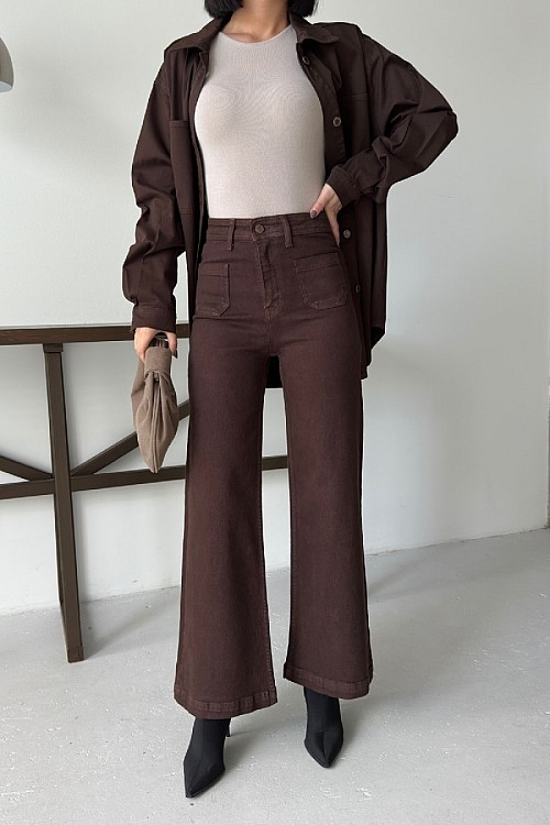 Ön Cep Detaylı Kot Pantolon 7079-78-(27-32)