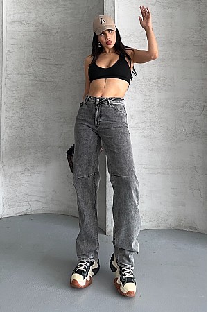 Dizi Pensli Baggy Kot Pantolon 7088-40-(26-31)