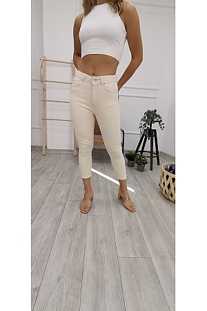 Yüksek Bel Kısa Skinny Jean Natural (26-31)