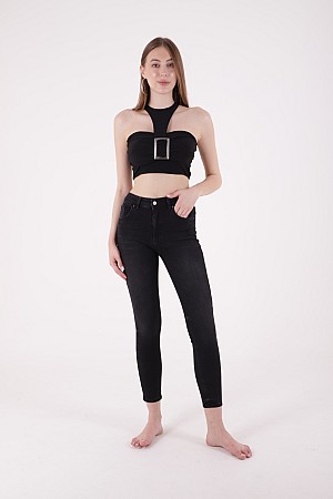 Kısa Erkek Skinny Kot Pantolon 811-03-(26-31)