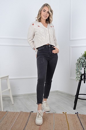 Paçası Lazerli Kot Pantolon 884-23-(27-32) Paçası Lazerli Kot Pantolon 884-23-(27-32)