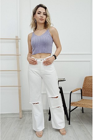 Palazzo Yırtık Pantolon 904-50-(27-32)