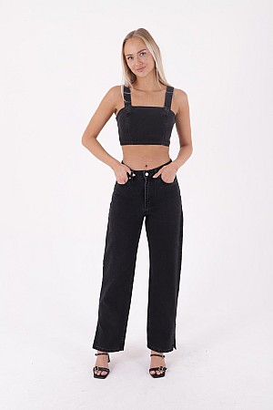 Boru Paça Relax Kot Pantolon 931-23-(27-32)