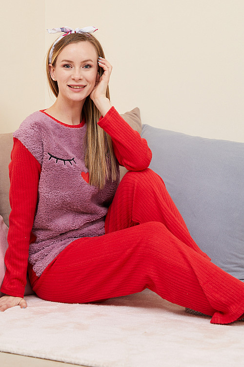 Peluş Pijama Takımı