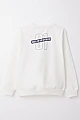 Erkek Çocuk Sweatshirt Yazı Baskılı Ekru (4-8 Yaş)
