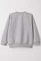Kız Çocuk Sweatshirt Yazı & Kelebek Baskılı Açık Gri Melanj (3-8 Yaş)