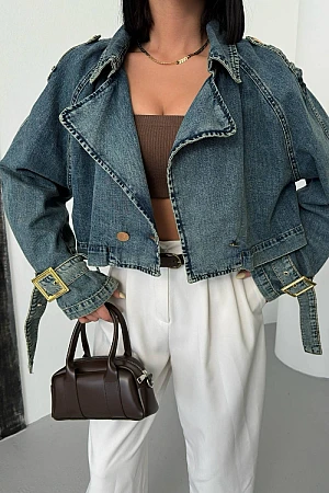 Kısa Oversize Trençkot 6078-62-(S+L+4)